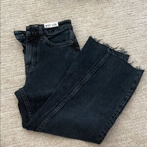 Topshop Dark Denim Straight Jeans
